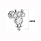 316L Surgical Stainless Steel & G23 Titanium & Crystal Rhinestone Flat Round Cartilage Earrings, Internally Threaded Labrets, Stainless Steel Color, 8mm, Pin: 1.2mm, Pendant: 10mm