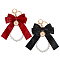 Beebeecraft 1 Box 2Pcs Bow Key Chains for Women Bowknot Black Red Aesthetic Pearl Key Chains Wristlet Bag Charms for Purse Car Keys Tote Backpack Accessories Decoration Gifts