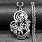 304 Stainless Steel Pendant Necklaces, Virgin Mary, Non-Tarnish, Stainless Steel Color, 23.43 inch(59.5cm)