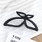 Plastic Claw Hair Clips, Butterfly, Black, 106x47x40mm