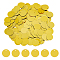 1300Pcs PVC Plastic Pendants, Flat Round, Gold, 15.5x0.3mm, Hole: 1.4mm