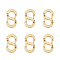 6Pcs Stainless Steel Push Gate Snap Key Clasps, Double Snap S Clasps, Golden, 11.5x6x3mm, Hole: 3.5x3.5mm