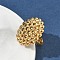 304 Stainless Steel Cuff Open Rings, Round, Statement Rings, Ion Plating(IP), Golden, 25mm, Inner Diameter: 17mm