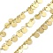 Rack Plating Brass Chains, with Flat Round Charms, Long-Lasting Plated, Nickel Free, Soldered, with Spool, Light Gold, 6x0.2mm, about 32.81 Feet(10m)/Roll
