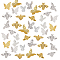Brass Cabochons, Nail Art Decoration Accessories, DIY Crystal Epoxy Resin Material Filling, Insects, Golden & Silver, 180pcs/box