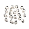 20Pcs Porcelain Beads, Square with Letter, Letter C, 8.5x8.5x8.5mm, Hole: 1.6mm