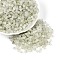 Frosted Glass Seed Beads, Round Hole, Bicone, with Gold Powder, Dark Khaki, 4.5x3.5~4mm, Hole: 1.1mm, about 6428pcs/pound
