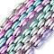 Electroplated Synthetic Non-magnetic Hematite Beads Strands, Rice, Mixed Color, 12~12.5x6~6.5mm, Hole: 1.2mm, about 34pcs/strand, 16.34~16.42 inch(41.5~41.7cm)