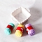 Resin Basket & Yarn, Micro Landscape Home Dollhouse Accessories, Pretending Prop Decorations, Mixed Color, 35x28x13mm, 4pcs/set