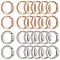20Pcs 2 Colors Alloy Spring Gate Rings, Round Ring, Platinum & Light Gold, 26x26x6mm, 10pcs/color