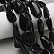 Natural Black Stone Beads Strands, Nuggets, Tumbled Stone, 16~26x9~21x6~15mm, Hole: 1~1.2mm, about 17~22pcs/strand, 16.34~16.54''(41.5~42cm)