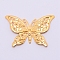 Iron Filigree Joiners Links, Butterfly, Golden, 26.5x39.5x2mm, Hole: 1.2mm