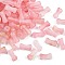 Gradient Color Transparent Acrylic Beads, with Golden Foil, Bone, Pink, 15x7x6.5mm, Hole: 2.5mm, about: 1470pcs/500g