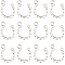 30Pcs 201 Stainless Steel Charms, Horse Shoe, Stainless Steel Color, 13.5x9.7x1mm, Hole: 1.5mm