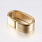 304 Stainless Steel Slide Charms, Oval, Golden, 16x9.5x4.5mm, Hole: 6x12.5mm