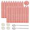 DIY Scrapbook Kits, Including Candle, Stainless Steel Spoon and Sealing Wax Sticks, Pink, 9x1.1x1.1cm, 20pcs