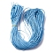 PU Leather Thread Cord, Flat, for DIY Jewelry Making, Deep Sky Blue, 2.5~3x1mm, about 107.17~109.36 Yards(98~100m)/Bundle