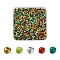 50G 5 Colors Christmas Theme Baking Paint Glass Seed Beads, Round, Mixed Color, 3mm, Hole: 1mm, 10g/color