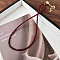 Faceted Glass Beaded Necklaces, with Golden Tone Brass End Chains, Dark Red, 14.96 inch(38cm)