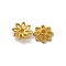 Alloy Beads Caps, Lead Free & Cadmium Free, Multi-Petal Flower, Golden, 10x3mm, Hole: 1.5mm