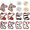DIY Horse Head Earring Making Kit, Including Cowhide Leather Big Pendants, with Wood, Brass Earring Hooks & 304 Stainless Steel Jump Rings, Mixed Patterns, 130Pcs/box