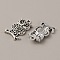 Tibetan Style Alloy Pendant Rhinestone Settings, Owl, Antique Silver, 19.5x12.5x3mm, Hole: 1.5mm, Fit for 1mm Rhinestone, 10pcs/bag