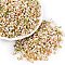 Two Tone Baking Paint Glass Seed Beads, Round Hole, Peanut, Bisque, 4.5x2.5x2.5mm, Hole: 1mm, about 4500pcs/pound