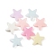 Plastics Beads, Imitation Jelly Beads, Star, Mixed Color, 15.5x16.5x5mm, Hole: 2mm, 1111pcs/500g