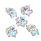 Glass Pendants, Elephant, AB Color, Faceted, Clear AB, 12x15.5x7.5mm, Hole: 1.2mm