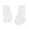 Natural Quartz Crystal Carved Dog Figurines, for Home Office Desktop Decoration, 10~13x16~18x24~25mm