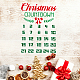 FINGERINSPIRE Christmas Countdown Stencil 11.7x8.3 inch Christmas Holiday Advent Stencils Plastic 1~25 Numbers Bow Branches Patterns Template Reusable Stencils for DIY Crafts Home Decor DIY-WH0396-455-6