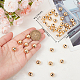 Beebeecraft 1 Box 40Pcs 10mm Round Beads 14K Gold Plated Smooth Crimp Loose Ball Spacer Beads for Jewellery Making Bracelets Necklace KK-BBC0011-15C-3