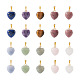 Fashewelry 20Pcs 10 Styles Natural Mixed Gemstone Pendants G-FW0001-39-3