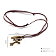 Punk Style Adjustable Leather Necklaces NJEW-BB18107-B-3