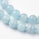 Chapelets de perles en aigue-marine naturelle G-J376-23-8mm-3
