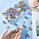 Sunnyclue 64 pièces 8 couleurs imprimées cauris naturelles perles de coquillage SHEL-SC0001-32-3