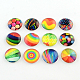 Half Round/Dome Mix Photo Glass Flatback Cabochons for DIY Projects GGLA-Q037-8mm-06-1