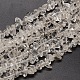 Astillas de cristal de cuarzo natural de hebras de abalorios X-G-P030-01-1