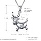 925 подвесные стерлингового серебра ожерелья NJEW-BB32696-5