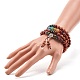 Natural Wood Beads Wrap Bracelets BJEW-JB07022-02-5