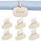 SUPERFINDINGS 30 Sets 3 Style Napkin Rings Tags Pumpkin Tags with Words Thanksgiving Theme Napkin Rings with Wood Pendant Decoration for Wedding Dinner Parties Holiday Table Decoration DIY-FH0005-62-1
