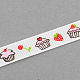 Kuchen und Kirsche gedruckte Polyester Ripsband OCOR-S010-9mm-06-2