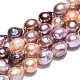 Hebras de perlas keshi de perlas barrocas naturales PEAR-S020-L17-3