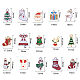 サニークルーアロイエナメルペンダント/チャーム  クリスマステーマ  混合図形  ミックスカラー  7.4x7.2x1.7cm  30個/箱 ENAM-SC0001-03-2