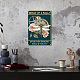Creatcabin Panneau libellule vintage en métal - Décoration murale rétro - Plaque en fer - Décoration murale à suspendre - Cadeau pour la maison AJEW-WH0157-639-5