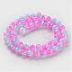 Dyed Crackle Glass Round Bead Strands CCG-M001-02-8mm-2