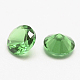 キュービックジルコニア尖ったカボション  多面カットダイヤモンド  春の緑  1mm X-ZIRC-G075-1mm-01-1