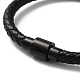 Leather Braided Round Cord Bracelet BJEW-F460-04EB-3