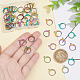 DICOSMETIC 50Pcs Rainbow Color 304 Stainless Steel Leverback Earring Findings STAS-DC0006-69-2