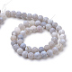 Chapelets de perle en agate craquelée naturelle et teinte X-G-T056-6mm-02-2